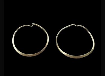 Vintage Sterling Silver Hoop Earrings