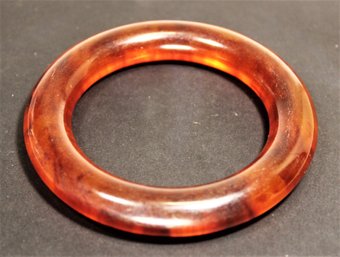 Vintage Bakelite Bangle Bracelet Rounded Form About 3 1/2' Diameter