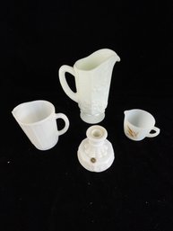 Milk Glass Lot