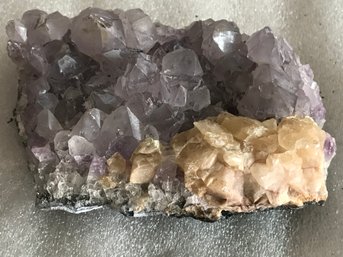 Amethyst With Calcite , 1 LB 14 Oz