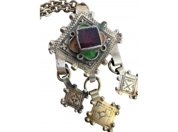 Jeweled Bohemian Pendant Necklace