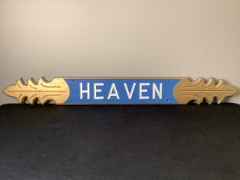 Heaven Wood Sign