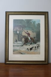 Vintage Framed The Huntsman's Courtship Lithograph By S. E. Waller