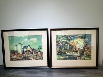 Pair Of Oscar Strobel Prints