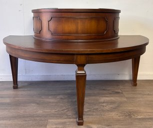 Half Moon Sofa Table With Copper Inserts