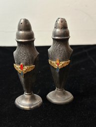 Antique Pilots Salt And Pepper Shaker Set Circa 1940s