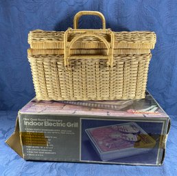 Indoor Electric Grill & Picnic Basket