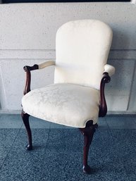 Elegant Upholstered Mahogany Armchair