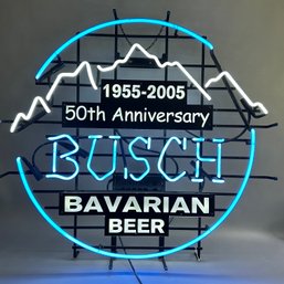 Vintage Busch Bavarian Beer Light Up Sign