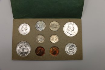 1953 D Double Mint Set $1.70 In Silver Coins Franklin Half Dollar