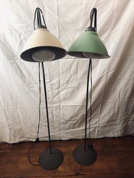 Pair Of Industrial Style Floor Lamps