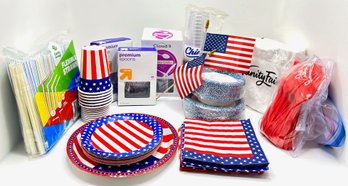Party Supplies: Plastic Cutlery, Plates, Cups, Straws, Napkins: Some Forth Of July Theme
