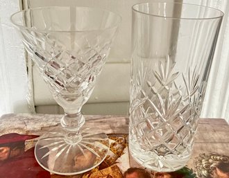 2 Galway Leaded Irish Crystal Glasses