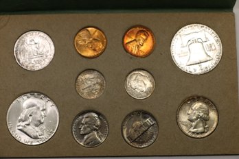 1953  Double Mint Set $1.70 In Silver Coins Franklin Half