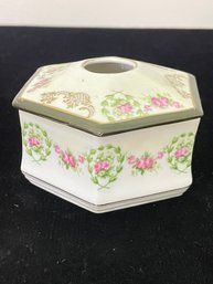 Hand Painted Porcelain Receiver Box