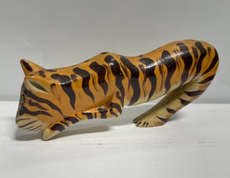 6' Hand Crafted Wooden Tiger