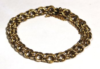 Fine Vintage Gold Filled Empty Charm Bracelet 7' Long