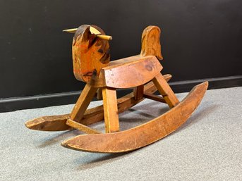 Vintage Wooden Rocking Horse