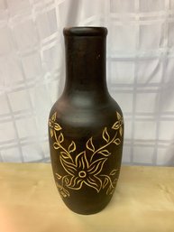 Carved Wooden Vase