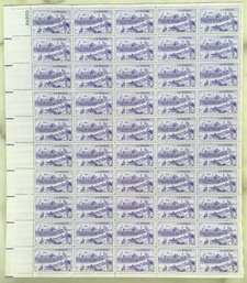 Scott # 994 FULL SHEET Of Unused 1950 Kansas City, MO Centennial Three 3 Cent U.S. Stamps