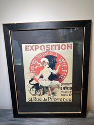 Jules Cheret - Exposition De Tableaux Et Dessins De A. Willette Framed Poster