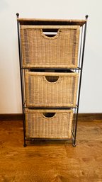 3-drawer Woven Basket Shelf