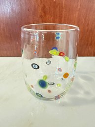 Color Spotted Drinking Glass