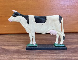 Vintage Cast Iron Cow Doorstop