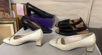 All Sizes - 9.5, Cream Luxury Shoes, Allure Shoes, Comfort View Wedge Sandals.     John B / A1