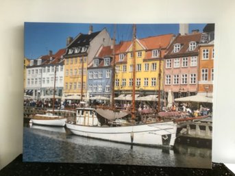 Print On Canvas Of Boats By The Deck