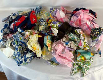 Lot Of Vintage Fabric Scraps For Crafting Projects