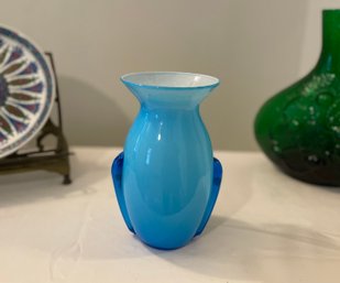 VTG Italian Blown Glass Handled Vase