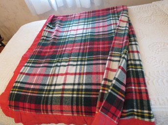 Vintage Pearce Plaid Wool Blanket