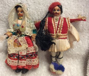 Vintage Greek Girl And Boy Dolls