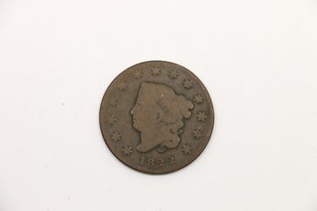 1822 Large Cent Penny Coin