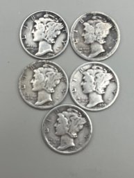 5 Beautiful Mercury Dimes