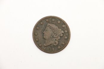 1824 Large Cent Penny Coin