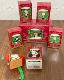 Vintage Snoopy Ornament Lot ~ Complete Set Hallmark Snoopys Christmas & More ~