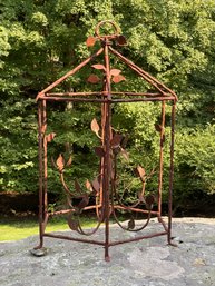 Large Iron Bird Cage Basket Candle Chandelier