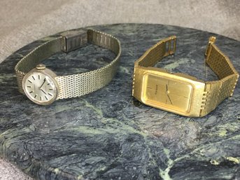 Two Estate Fresh Ladies TISSOT Watches - SWISS MADE - Both Need Repair - Round One Is STYLIST Model  - NICE !