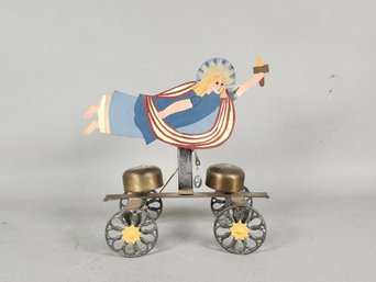 Vintage Working Liberty Toy With Bells