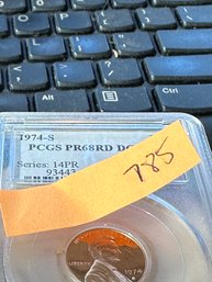 Lincoln Memorial Reverse  1C 1974 S PR68RD Dark Cameo - PCGS