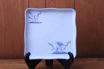 Blue And White Stone Square Tray