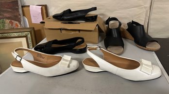 All Sizes - 9.5, Comfort View Shoes Cream And Black Shoes, Collection By Clarks.  John B/b5