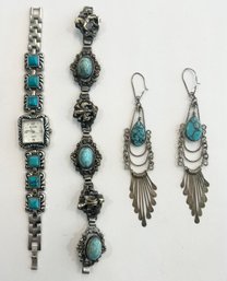 Lot Of Beautiful Blue Stone Jewelry