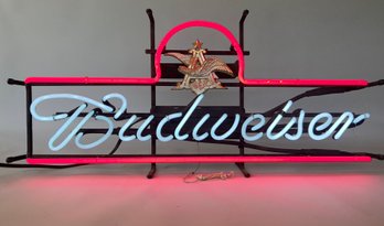 Vintage Budweiser Neon Beer Sign By Everbrite Electronic
