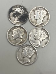 5 Beautiful Mercury Dimes