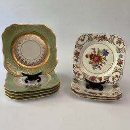 2 Set Of  Antique Scalloped Dessert Plates - Edgerton