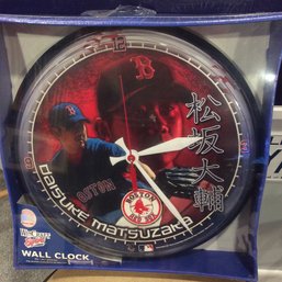 2007 WinCraft Sports Boston Red Sox Daisuke Matsuzaka Wall Clock New Sealed