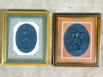 Antique Neoclassical Black Basalts Reliefs